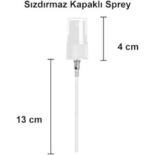 4 Adet Şeffaf Kapaklı Beyaz Sprey Fısfıs Kolonya Dezenfektan Çok Amaçlı Cep Çanta Cam Şişe 50ML
