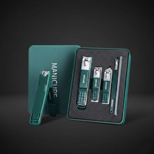 Gaman 5 Parça Manıcure Tırnak Bakım Seti Cam Törpü , Et Sıyırıcı ve Tırnak Makası Manikür Seti