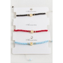 Zero Land Matrixzn Papatya Kristal Makrome Ip Bileklik - Krem