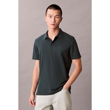 Calvin Klein Erkek Supima Chest Polo T-Shirt - Yeşil
