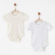 Andywawa Bebek Body 2 Pcs Short Sleeve Body Jacquard Specıal Modal