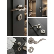 Endüstriyel Ümit Yapı Market Lüks Mat Nikel Oda Kapı Kolu – Modern ve Ergonomik Tasarım Croma Oda MP08