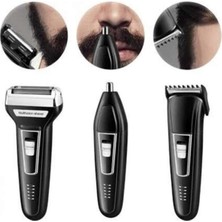 Nuveden Ieg™ Tıraş Makinesi 3 Başlıklı T Başlıklı Hassas Ciltlere Özel Saç Sakal Vücut Kulak ve