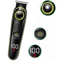 Nuveden Ieg™ 5 Başlıklı Şarjlı Tıraş Makinesi LED Ekran Saç Sakal Ense Tıraşına Uygun Bakım Se