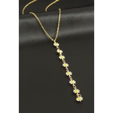 Zero Land Matrixzn Papatya Mineli Çelik Y Kolye - Sarı