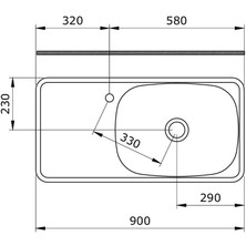 Bocchı Bocchi Fenice Etajerli Lavabo 90 cm Parlak Beyaz - 1165-001-0126