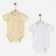 Andywawa Bebek Body 2 Pcs Short Sleeve Body Jacquard Specıal Modal