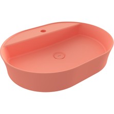 Bocchı Bocchi Sottile Slim Line Tezgah Üstü Lavabo 60 cm Mat Somon - 1600-032-0126