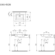 Bocchı Bocchi Milano Etajerli Lavabo Mat Kaşmir - 1161-011-0126