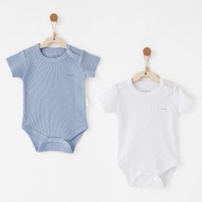 Andywawa Bebek Body 2 Pcs Short Sleeve Body Jacquard Specıal Modal