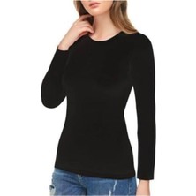 Elit E 2'li Uzun Kollu Pamuklu Elastane Bayan Bady-Siyah-Siyah