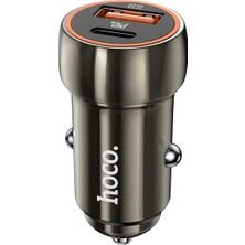 Nuveden Ieg™ Hoco Z46A PD20W+QC3.0 Usb+Type-C Giriş Araç Içi Çakmaklık Hızlı Şarj ALETI-(5775)