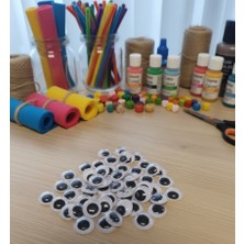 Gözeler 1 cm Oynar Göz 25'li Paket – Hobi, Amigurumi ve El Yapımı Ürünler Için
