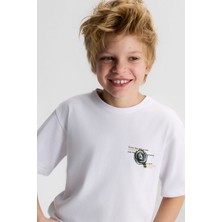 Nk Erkek Çocuk Run Tshirt 8-14 Yaş Beyaz