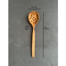 Avanterra Zeytin Ağacından Delikli Servis Kaşığı (Adet Fiyatıdır)