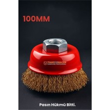 Nuveden Ieg™ M14 Uyumlu Çanak Tel Fırça 100 mm Profesyonel Pas Sökücü Yüzey Temizleme Diski