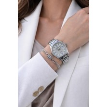 Daniel Klein Çelik Kordon 30 mt Suya Dayanıklı Özel Tasarım Kadın Kol Saati + Bileklik VS.BLKT.0848