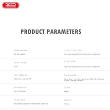 Nexa Xo Is Beauty 100W 2'li Hızlı Şarj Kablosu Type-C- 27W Lightning | NB-Q262 | 1.2 Metre | Veri Transferi | Silikon Tasarım, Kırılmaya Karşı Dayanıklı Kablo, Krem