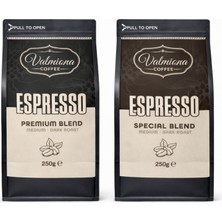 Valmiona Espresso Çekirdek Kahve Ikili Set – Premium Blend & Special Blend 2X250G