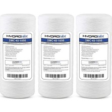 Nexa HX-SWC-45-1005/3 Evrensel Tüm Ev Tortu Ipi Sarılı Su Filtresi Kartuşu 11,4 cm x 25,4 cm - 5 Mikron-3 Paket, Beyaz