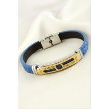 Zero Land Matrixzn Labirent Deri Çelik Bileklik - Kahverengi