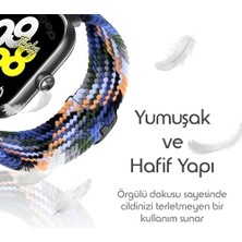 Nexa 5/4/mi Band 9 Pro/8 Pro ile Uyumlu Elastik Örgü Kordon Terleme Yapmayan Nefes Alabilir Hafif Yapılı Bilek Ölçüsüne Göre Ayarlanabilen Paslanmaz Tokalı Kayış