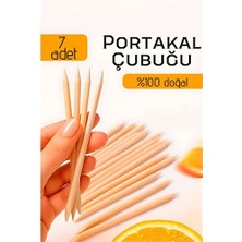 Nuveden Ieg™ Profesyonel 7’li Portakal Çubuğu Seti - 11.5 cm Manikür & Pedikür Et Itici ve Tırnak