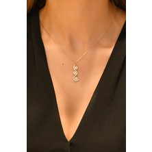 Taşlı Papatya Kolye 14 Ayar A026978