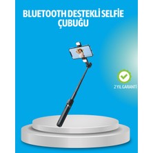 Nuveden Ieg™ Bluetooth Işıklı Uzaktan Kumandalı Selfie Çubuğu – 130 cm Yükseklik