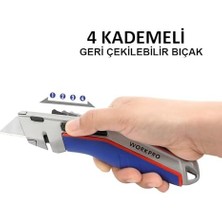 Nexa WP213015 Ağır Hizmet Alüminyum Gövde Otomatik Geri Çekilebilir Rötuş Bıçağı + 5 Adet Yedek Bıçak