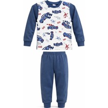 Remsa Erkek Çocuk Pamuklu Desenli Pijama Takımı 6068-16 Indigo