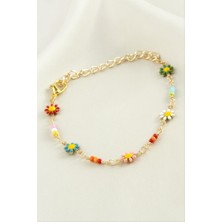 Zero Land Matrixzn Papatya Kum Boncuk Mineli Bileklik - Sarı