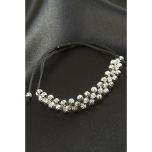 Zero Land Matrixzn Dorika Makrome Ip Bileklik - Gümüş Rengi