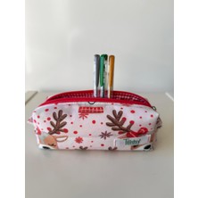 Tadsy Geyik Desenli Kalem Çantası 19X8X6 cm