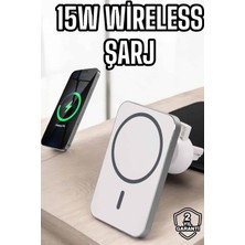 Nuveden Ieg™ Araç Uyumlu Kablosuz 15W Taşınabilir Şarj Aleti Çift Kablo