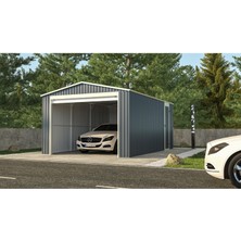 Divona Home Herbert Metal Bahçe Depolama Evi ve Garaj  (338 x 512 x 243 Cm)