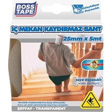 Nexa Boss Güvenli Yüzey Zemin Kaydirmaz Bant, 25 mm x 5 M, Seffaf