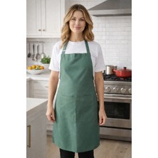 Dery Collection Yeşil Mutfak Önlüğü Leke Tutmayan Sıvı Itici Kumaş