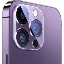 Nuveden Ieg™ Baseus iPhone 15 Pro/15 Pro Max Için Crystal Serisi Hd Cam Kamera Koruyucu 2 Adet SET-(5775)