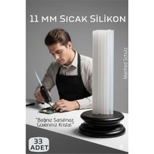 Nuveden Ieg™ 33'lü Set: 11MM Kalın Ultra-Şeffaf Profesyonel Sıcak Silikon – Kristal Berraklığında