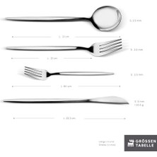 Nexa Apricot Faro 24 Parça 6 Kişilik Çatal Kaşık Bıçak Kutulu