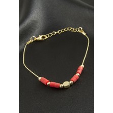 Zero Land Matrixzn Yuvarlak Kum Boncuk Bileklik - Kırmızı