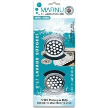 Nexa Paslanmaz Lavabo Süzgeci 2'li Lavabo Evye Süzgeci Lavabo Içi Süzgeç 6 cm Metal Tıkanma Önleyici Temizlik Ürünü Pratik ve Ergonomik Kolay Sök-Tak Modüllü