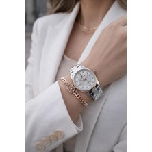 Daniel Klein Çelik Kordon 30 mt Suya Dayanıklı Özel Tasarım Kadın Kol Saati + Bileklik VS.BLKT.0847