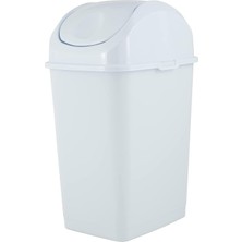 Nexa Superio Mini Plastik Çöp Kovası, Salıncak Üst Kapaklı 1,25 Galon Kompakt Küçük Çöp Kovası Taşınabilir Çöp Kovası Tezgah, Masaüstü, Makyaj Vanity, Banyo, Araba, Lavabo Altı, Yurt Için, 5 Litre (Beyaz)