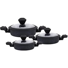 Nexa Biodiamond Antibakteriyel Kulp Indüksiyon Tabanlı 6 Parça Sahan Seti