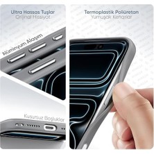 Nexa 17 Pro Max Için Özel Geliştirilmiş Kamera Çerçevesini De Koruyan, Arkası Şeffaf Polikarbonat Kenarları Silikon ile Uyumlu Kılıf Akıllı Tasarım Kapak (Gri, 17 Pro Max)