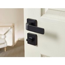 Nexa Bologna Serisi 35-ZR-8X8-A003-WC-56-11 Wc Tipi Kapı Kolu - Siyah Mat Kaplama - Parçalar Dahildir