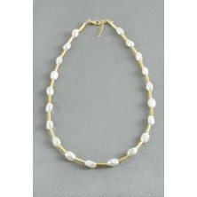 Zero Land Matrixzn Oval Metal Inci Kolye - Sarı