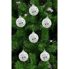 Zero Land Matrixzn 6 Adet Köpük Cici Yılbaşı Ağaç Süsü 4 cm - Beyaz